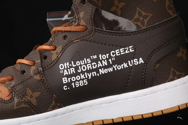 All Categories Air Jordan Jordan Series Basketball Shoes Air Jordan 1 High Air Jordan 1 AJ1 Joe 1 Donkey Brand Co-branded Customized Model #With Presbyopia Suitcase Made of Leather Exclusive Logo Covered Shoe Body Very High Style